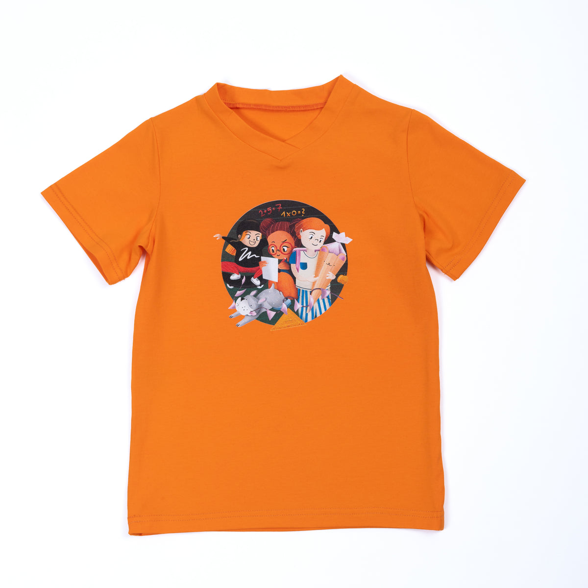 Paua Kids | Unisex Short Sleeve T-Shirt "School" | Organic Cotton | Orange
