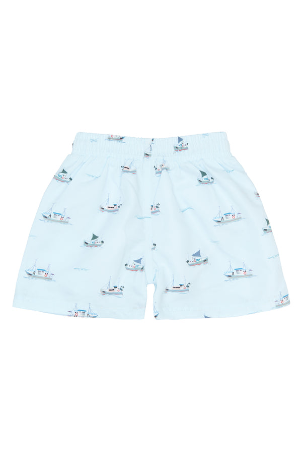 petit piao | Badehose | Illusion Blue Boat AOP