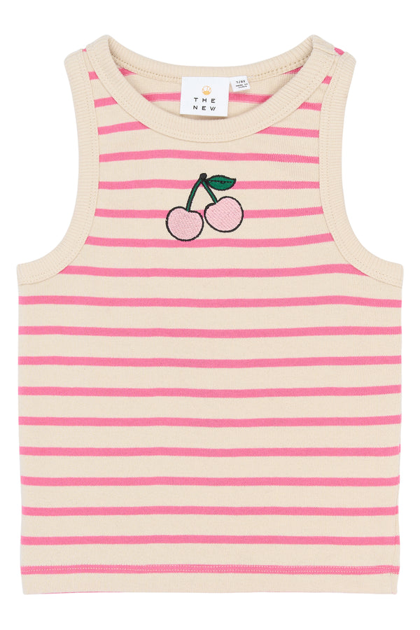 The New | Top | Carmine Rose Striped