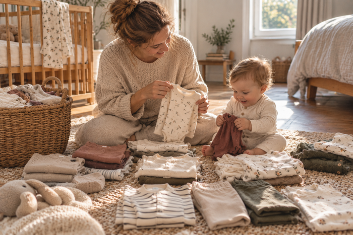 Capsule Wardrobe fürs 1. Babyjahr: Das Minimalismus-Prinzip für deinen Alltag