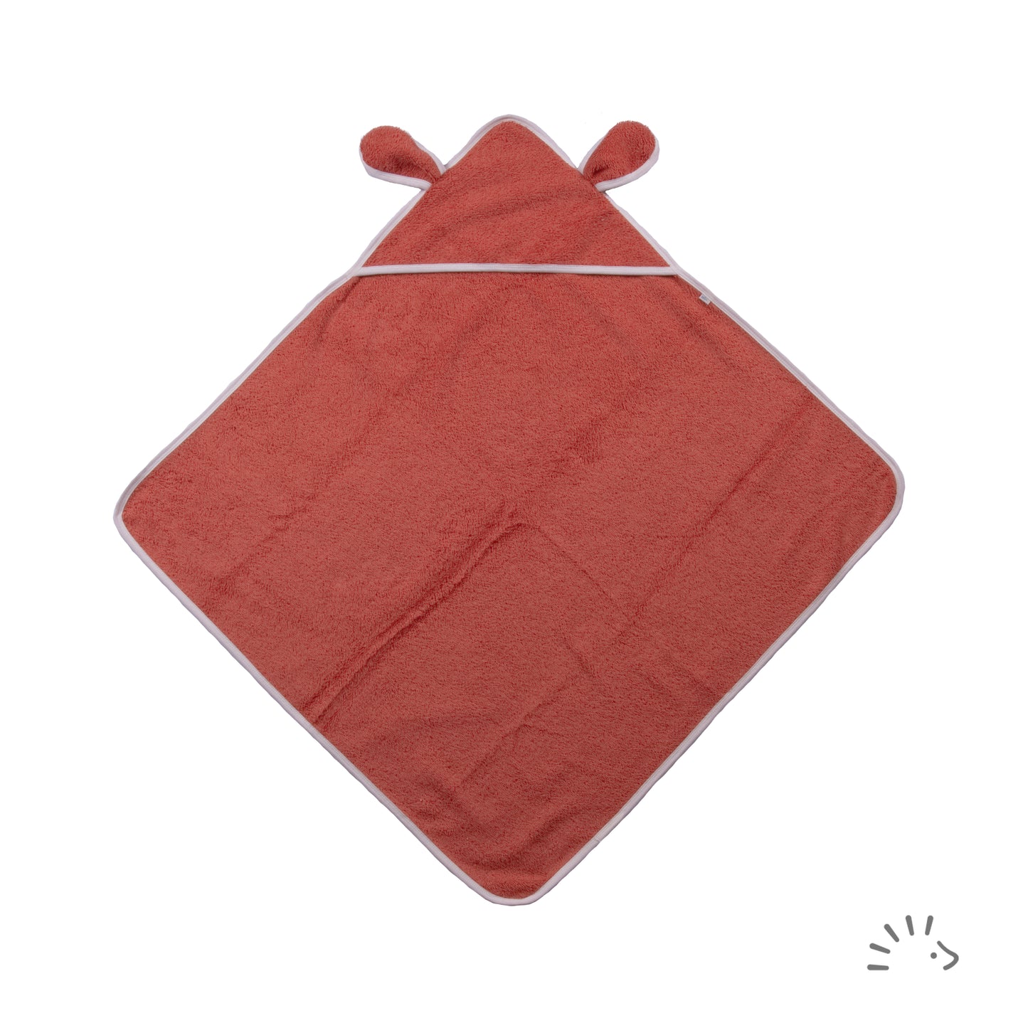 Popolini | Hooded Bath Towel Style LITTLE MONSTER | Cayenne