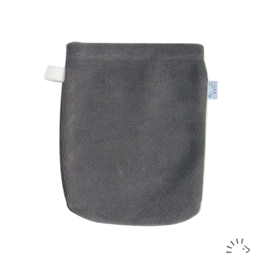 Popolini | Waschhandschuh Soft | Anthrazit