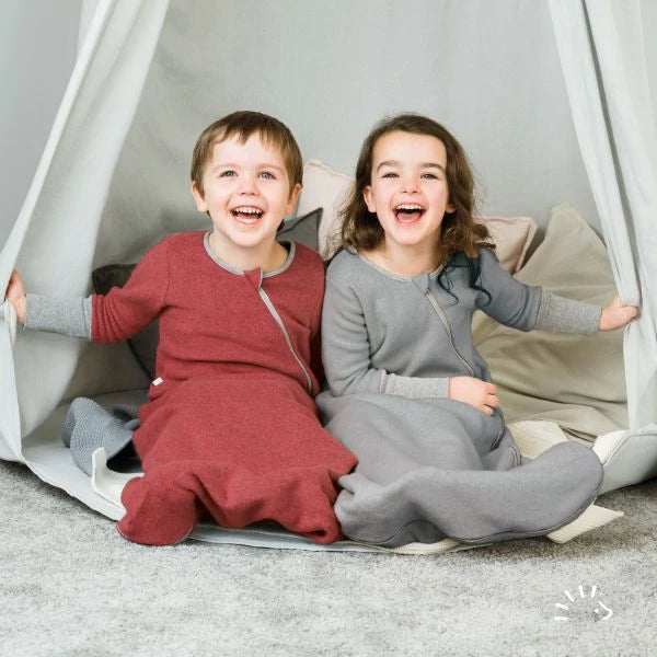 Popolini | Sleeping Bag Cotton Fleece 1.5 TOG | Maroon Melange