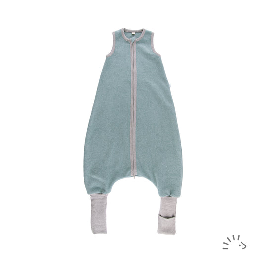 Popolini | Sleep Sack with Feet | Teal Mélange