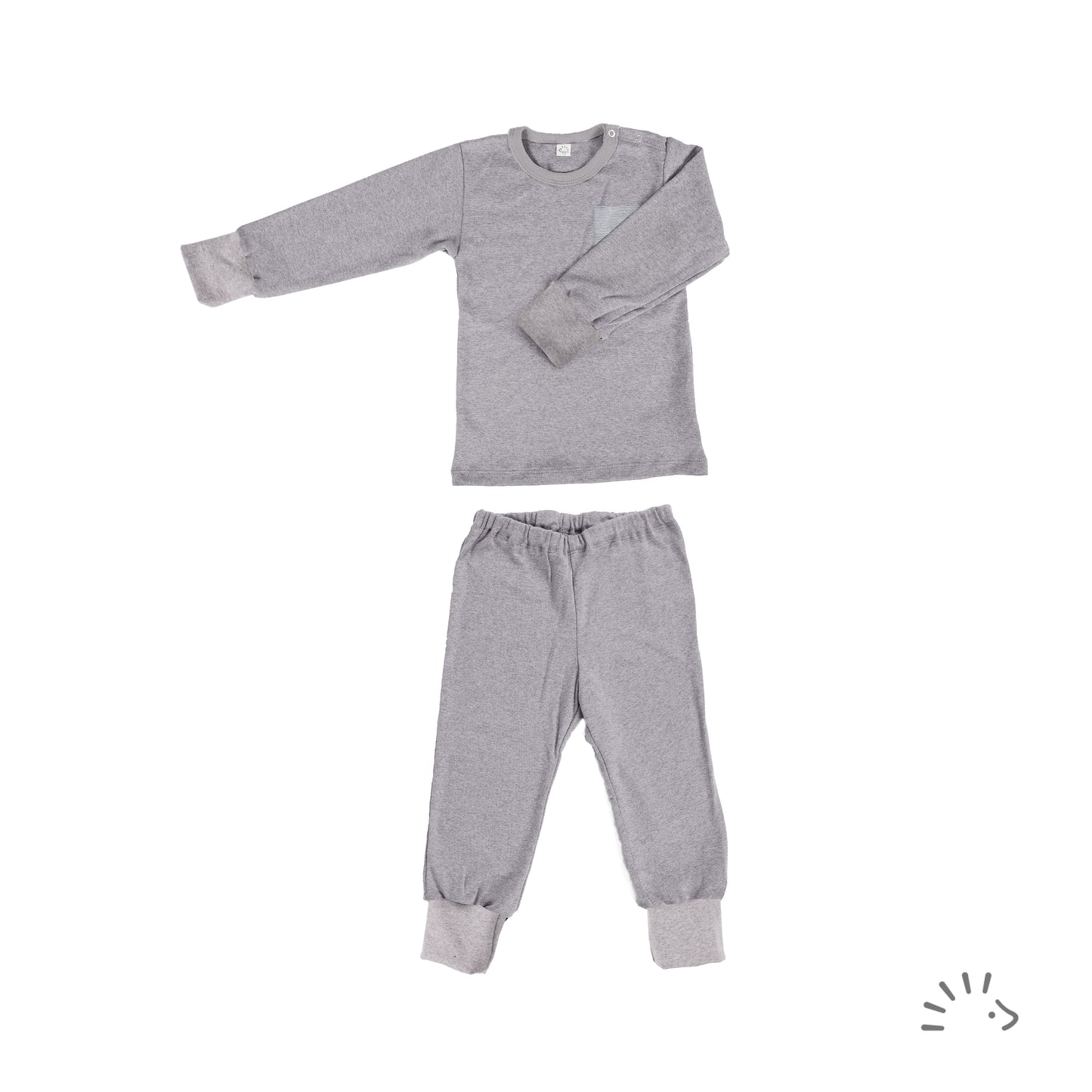 Popolini | Pajamas long-sleeved | Grey