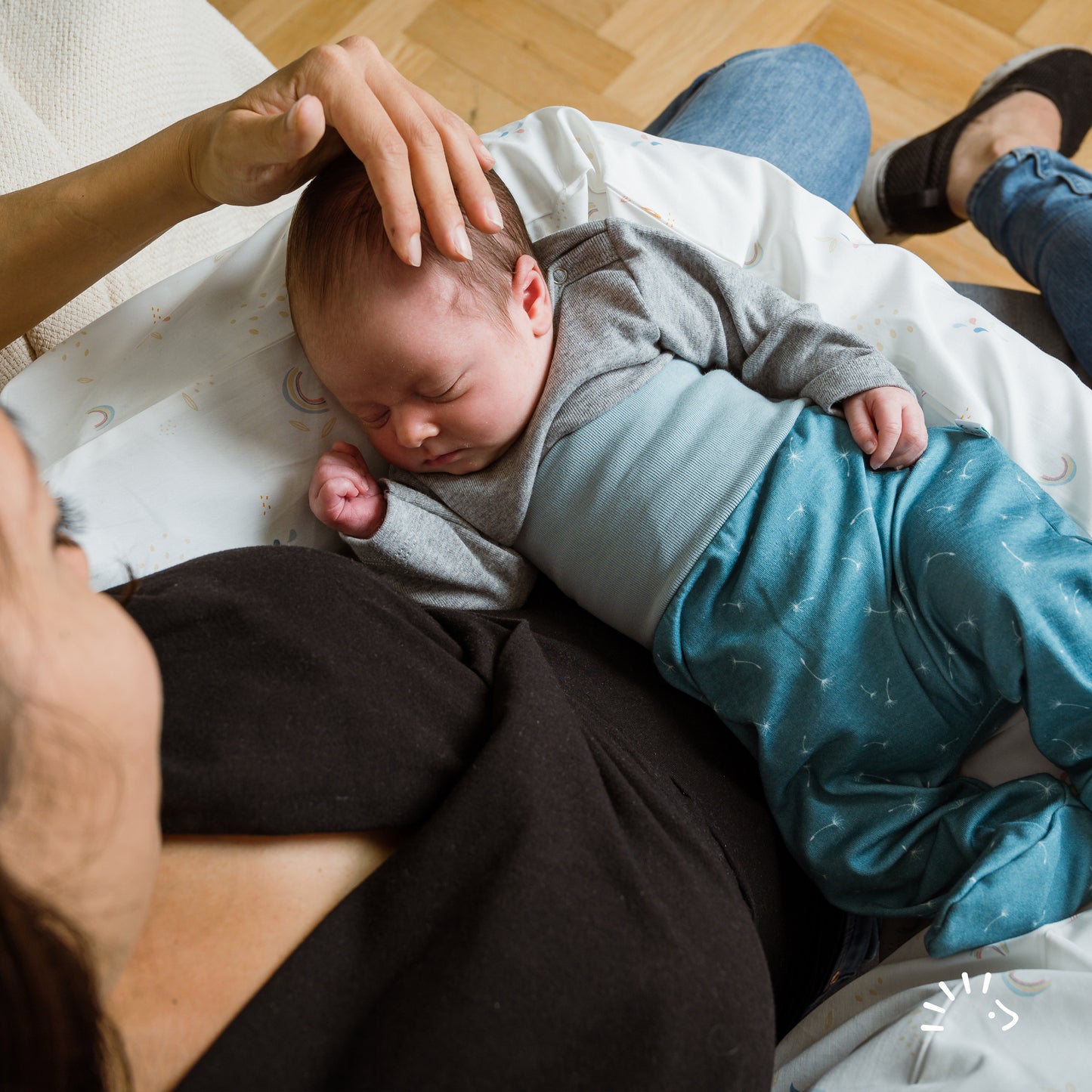 Popolini | Sleepsuit | Vintage Blue Dandelion