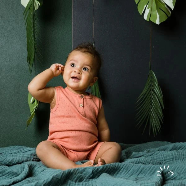 Popolini | Romper | Brick Red