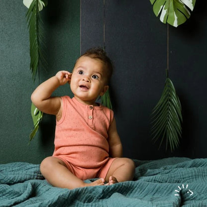 Popolini | Romper | Brick Red