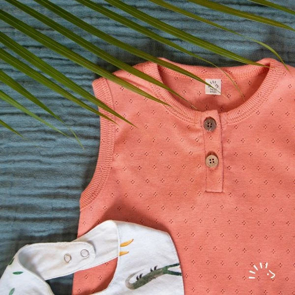 Popolini | Romper | Brick Red