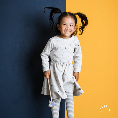 Popolini | Long-Sleeved Dress | Planets