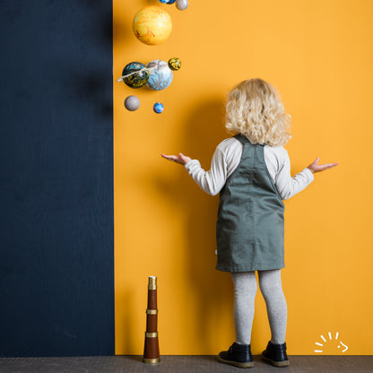 Popolini | Pinafore Dress / Fir Green