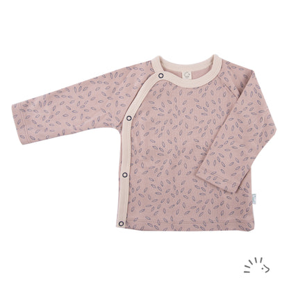 Popolini | Wrap Shirt | Beige Leaves