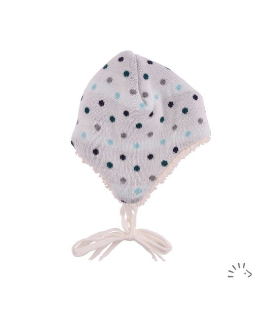 Popolini | Haube Style SNOFNUGG | Ecru - Dots Multicolor