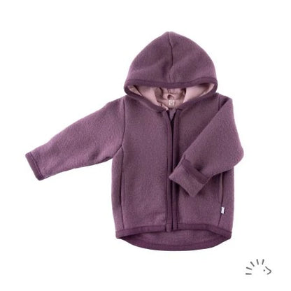 Popolini | Wool Felt Jacket with Hood | Mauve