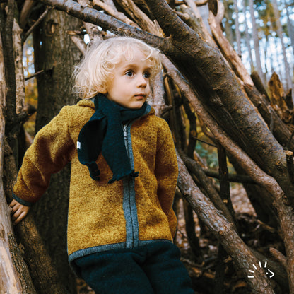 Popolini | Hooded Wool Fleece Jacket | Honey