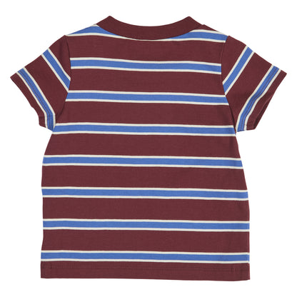 MÜSLI by Green Cotton | Clubhouse T-Shirt | Russet/Azure blue/Tofu