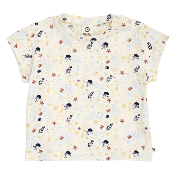MÜSLI by Green Cotton | Sea T-Shirt | Tofu/Hemp/Navy