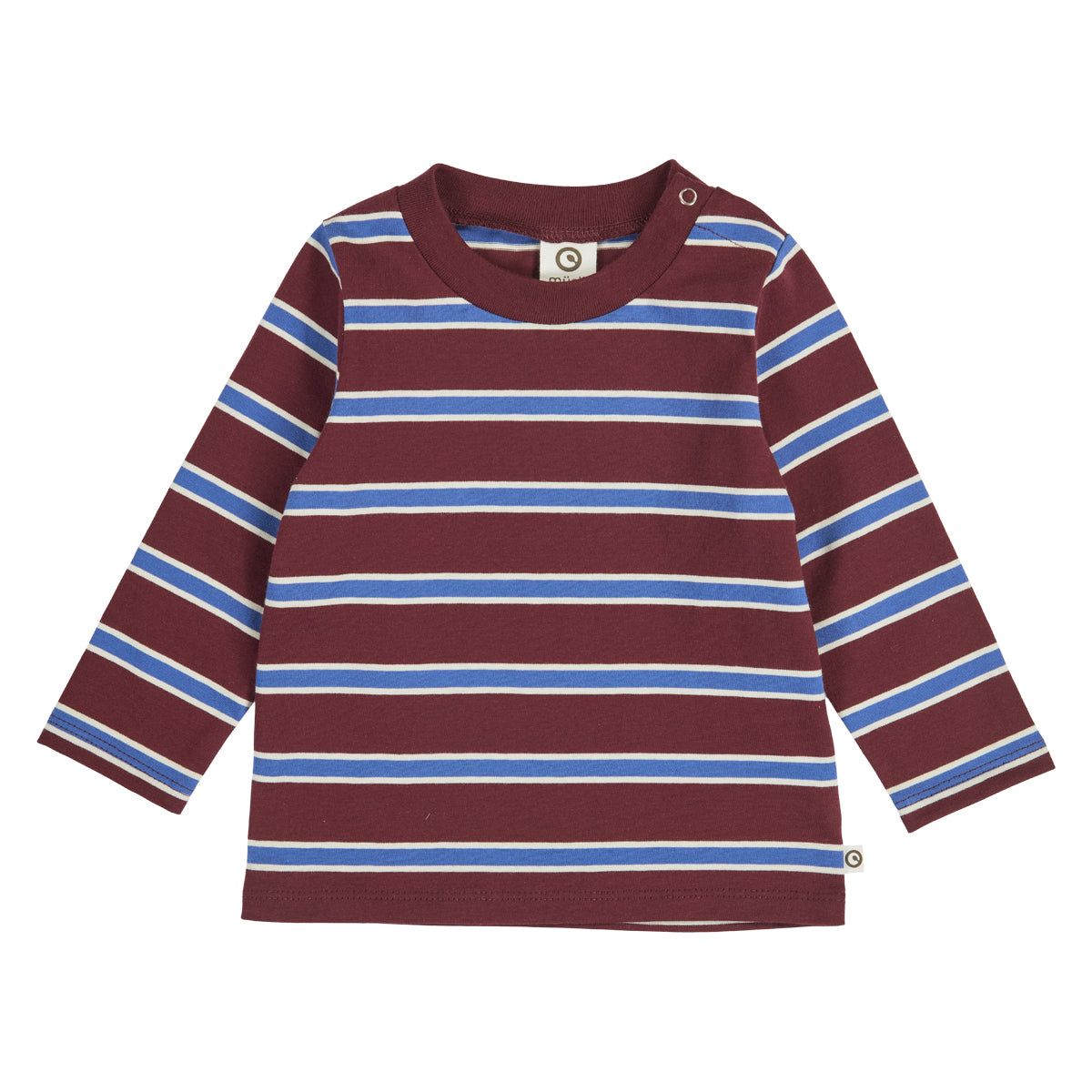 MÜSLI by Green Cotton | Clubhouse Langarmshirt | Russet/Azure blue/Tofu