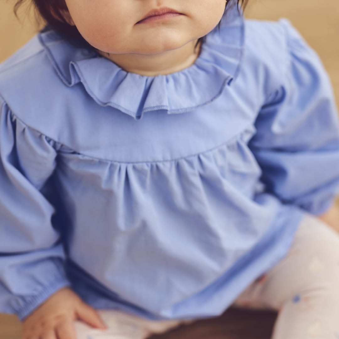MÜSLI by Green Cotton | Poplin Bluse | Shell blue