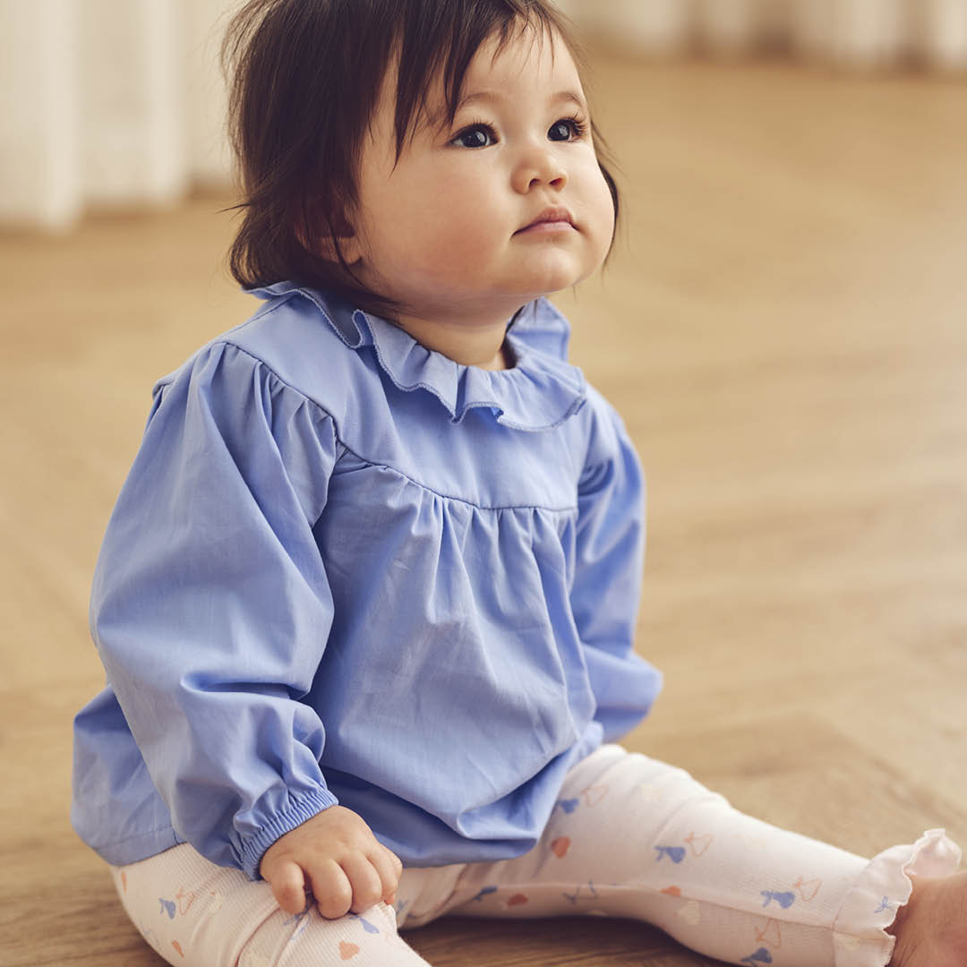 MÜSLI by Green Cotton | Poplin Bluse | Shell blue