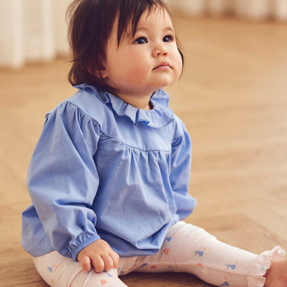 MÜSLI by Green Cotton | Poplin Bluse | Shell blue
