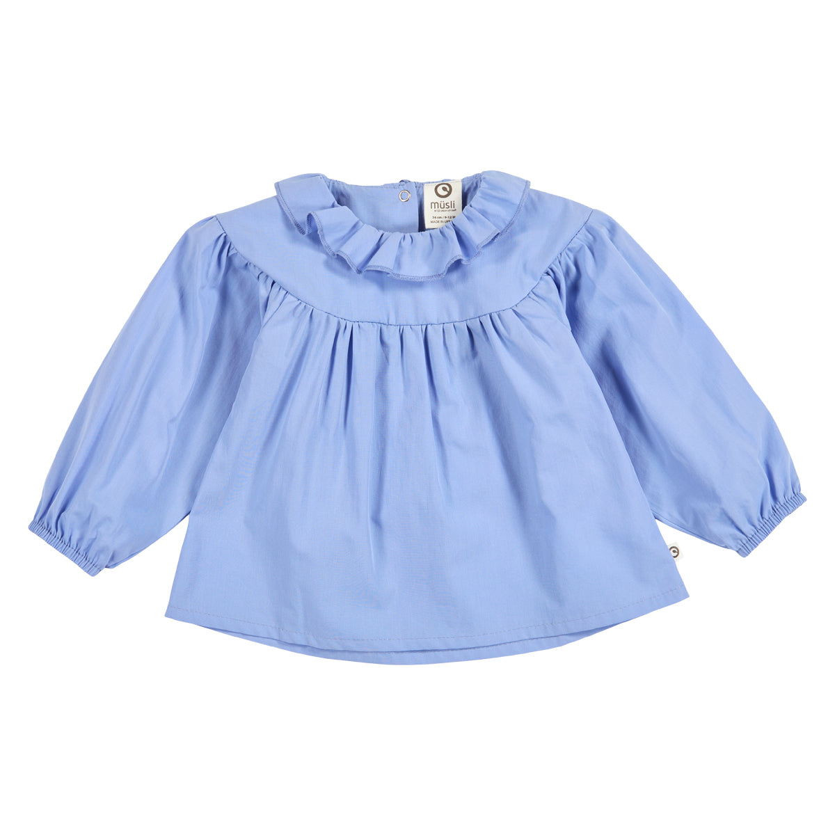 MÜSLI by Green Cotton | Poplin Bluse | Shell blue