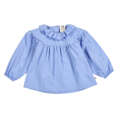 MÜSLI by Green Cotton | Poplin Bluse | Shell blue
