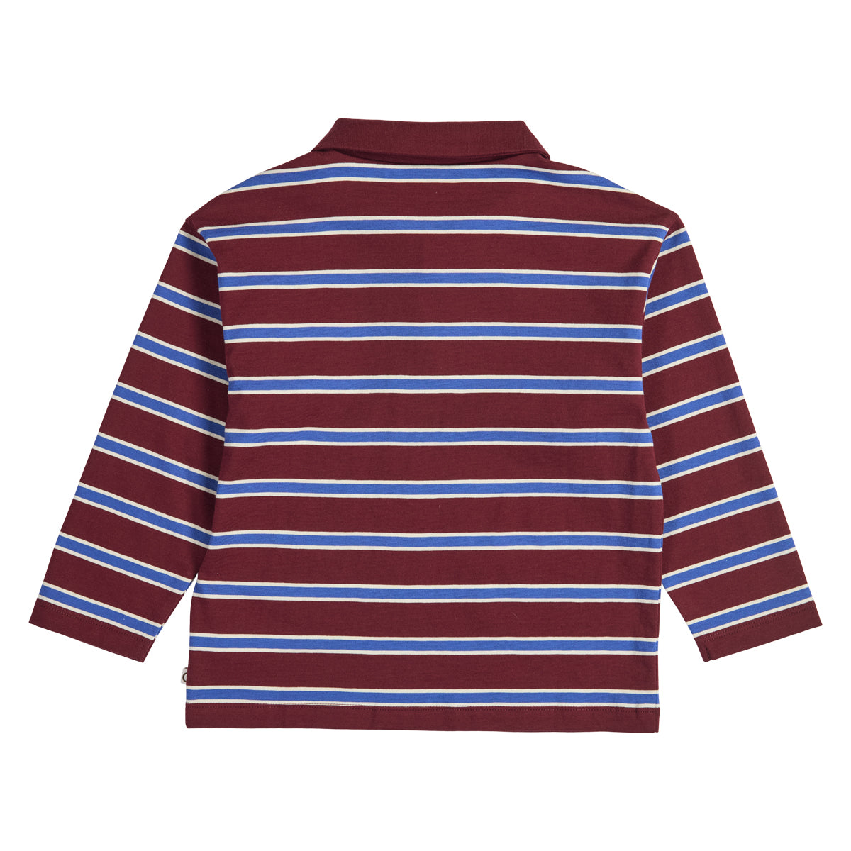 MÜSLI by Green Cotton | Clubhouse Polo Langarmshirt | Russet/Azure blue/Tofu