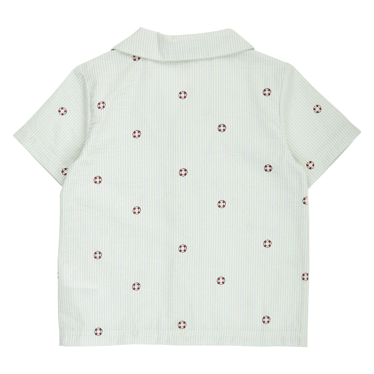MÜSLI by Green Cotton | Seersucker Hemd | Tofu/Ocean/Mineral red