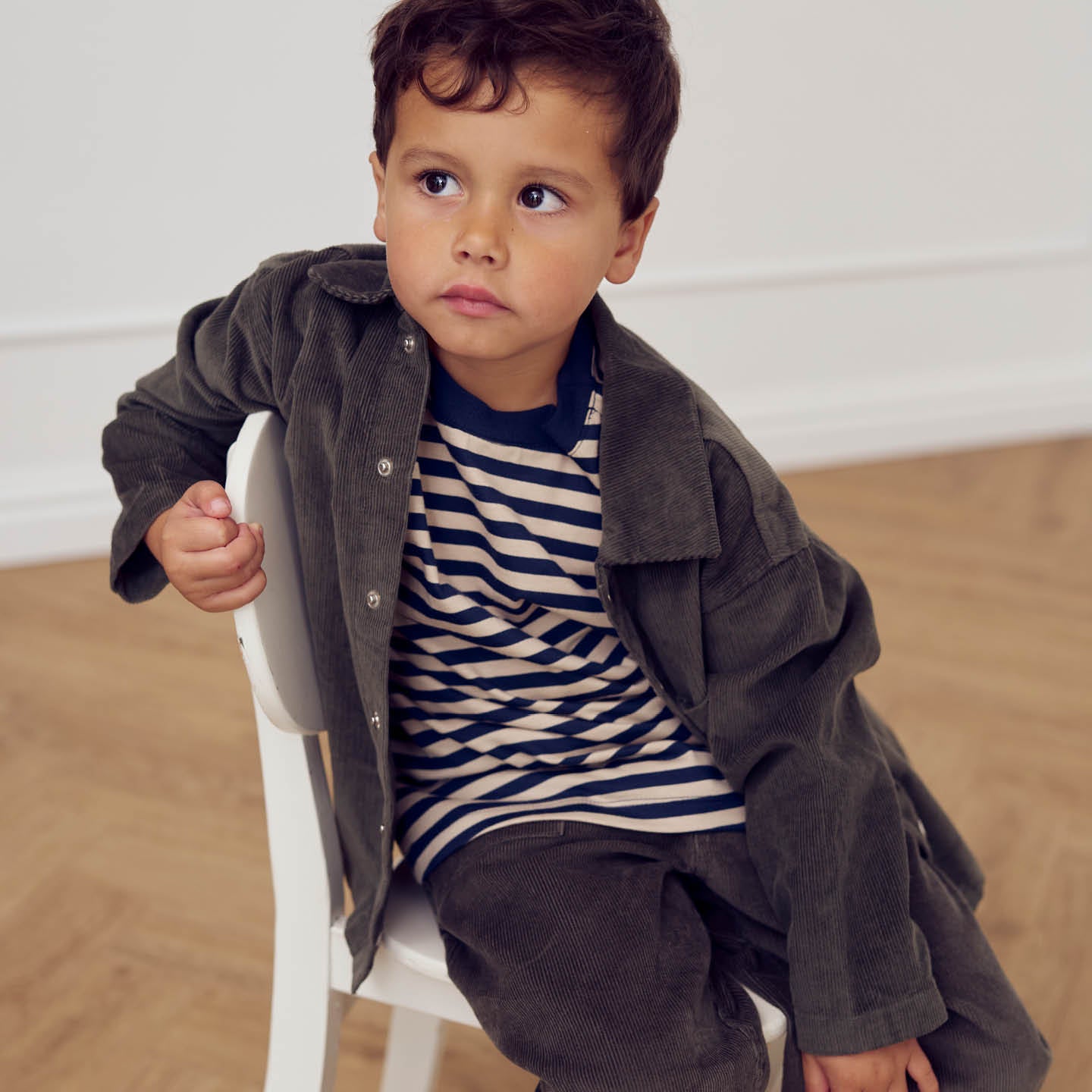 MÜSLI by Green Cotton | Corduroy Hemd | Deep green