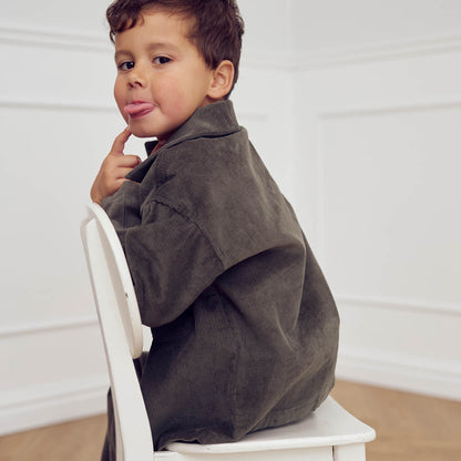 MÜSLI by Green Cotton | Corduroy Hemd | Deep green