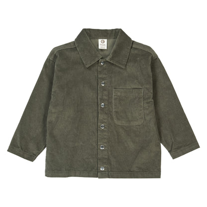 MÜSLI by Green Cotton | Corduroy Hemd | Deep green
