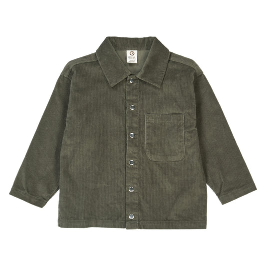 MÜSLI by Green Cotton | Corduroy Hemd | Deep green