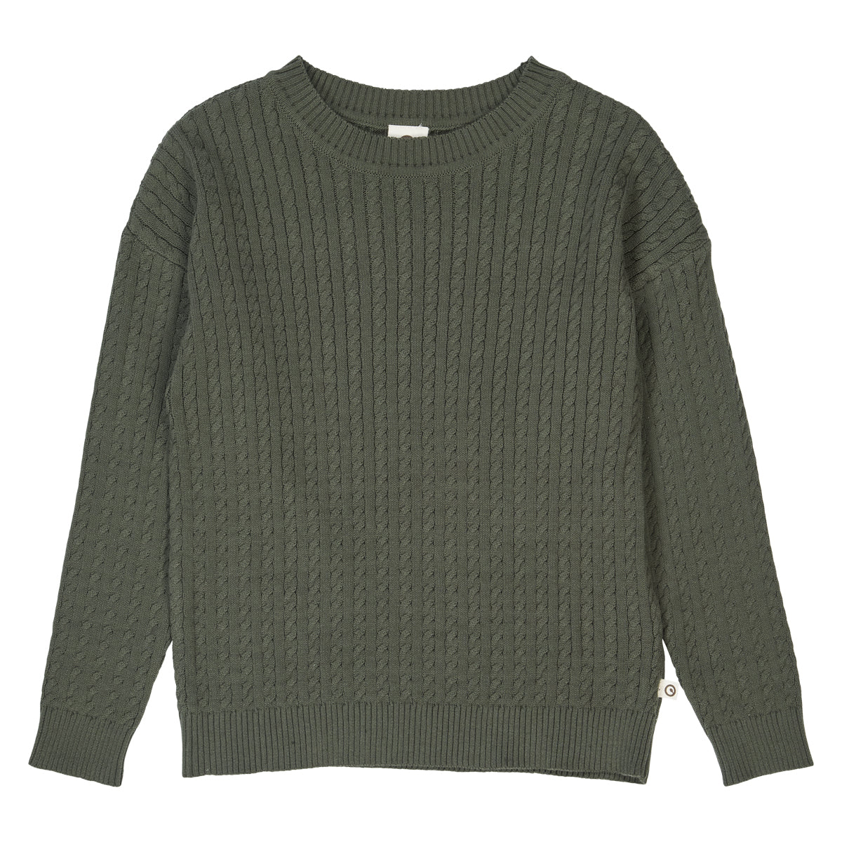 MÜSLI by Green Cotton | Cable Pullover| Deep green