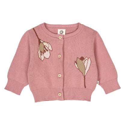 MÜSLI by Green Cotton | Autumn Cardigan Baby | Nostalgia Rose
