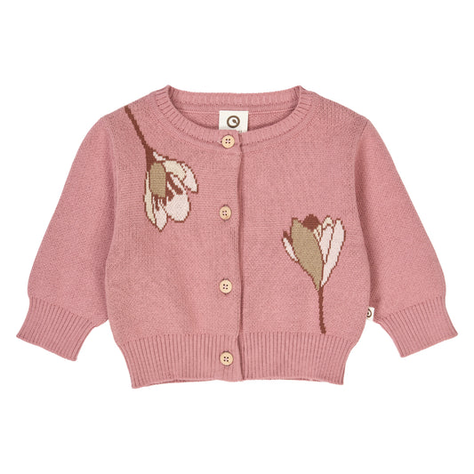 MÜSLI by Green Cotton | Autumn Cardigan Baby | Nostalgia Rose