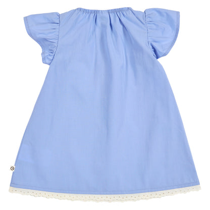 MÜSLI by Green Cotton | Poplin Kleid Baby | Shell blue