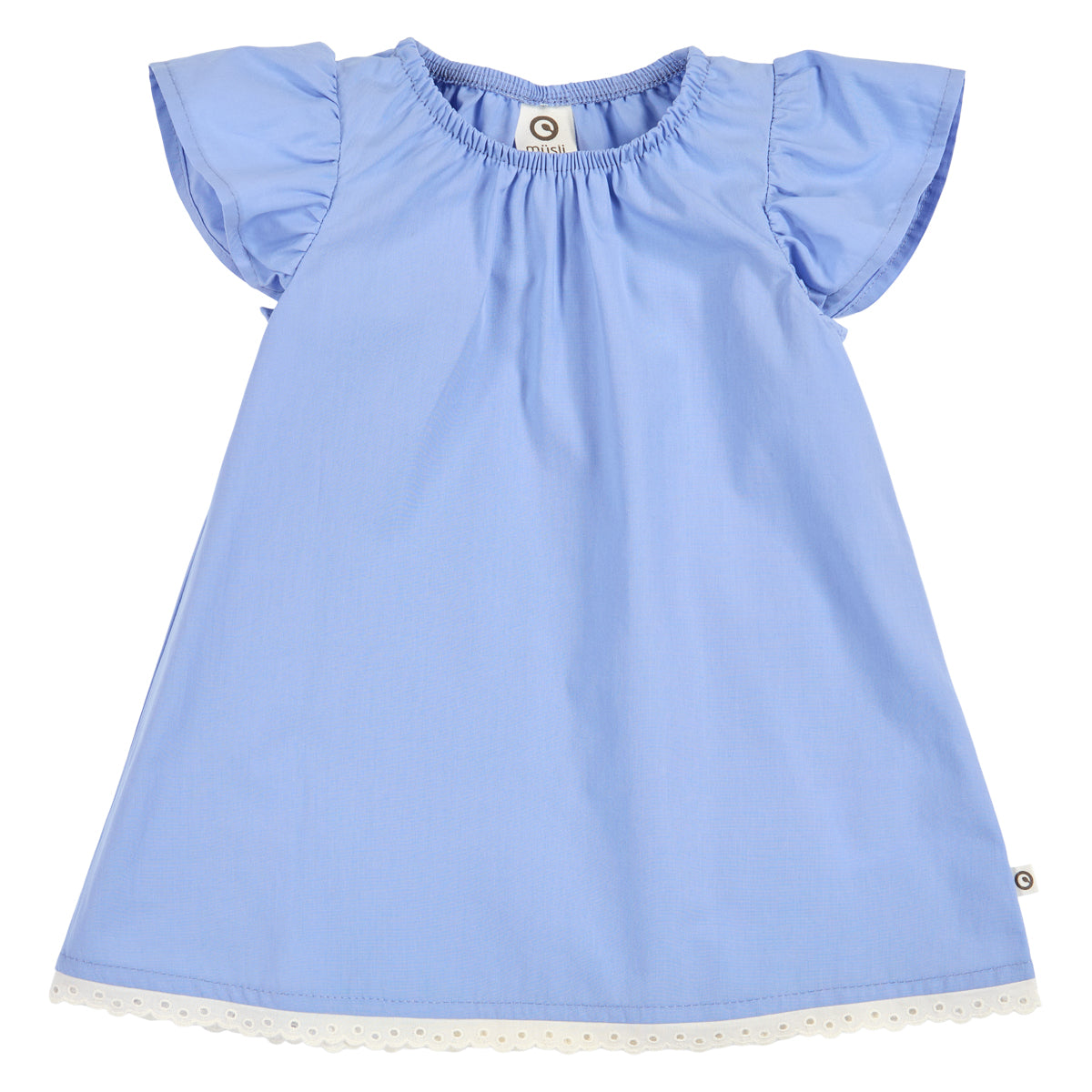 MÜSLI by Green Cotton | Poplin Kleid Baby | Shell blue