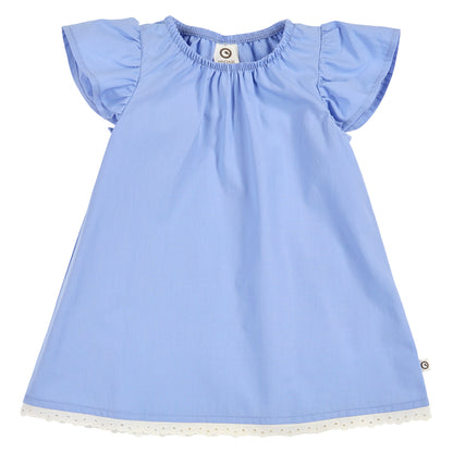 MÜSLI by Green Cotton | Poplin Kleid Baby | Shell blue