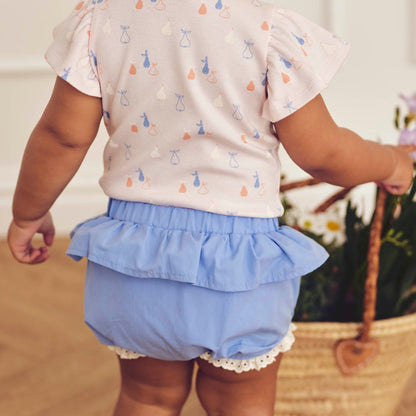 MÜSLI by Green Cotton | Picnic Body | Primrose/Shell blue/Tofu