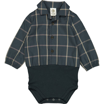 MÜSLI by Green Cotton | Check Shirt Bodysuit