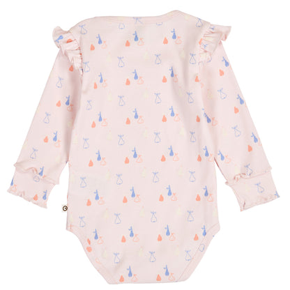 MÜSLI by Green Cotton | Picnic Frill Body | Primrose/Shell blue/Tofu