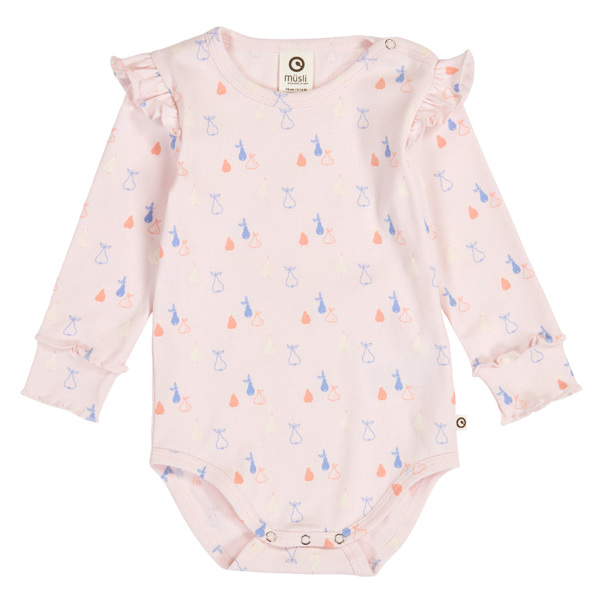 MÜSLI by Green Cotton | Picnic Frill Body | Primrose/Shell blue/Tofu