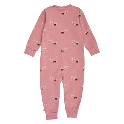 MÜSLI by Green Cotton | Zip Strampler | Nostalgia rose/Cabernet/Balsam cream