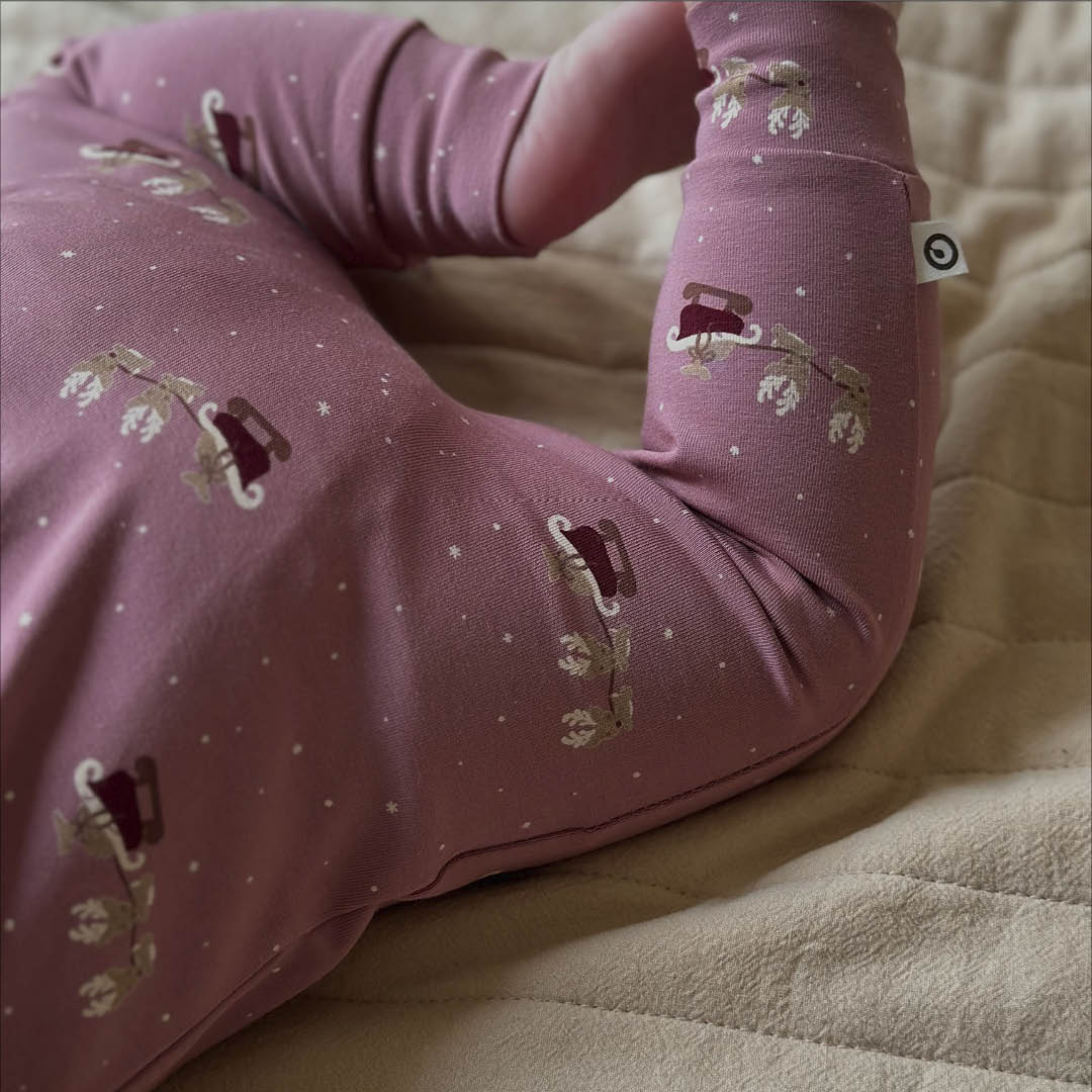 MÜSLI by Green Cotton | Zip Strampler | Nostalgia rose/Cabernet/Balsam cream