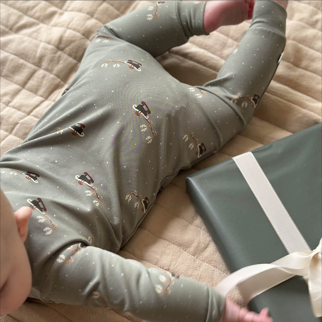 MÜSLI by Green Cotton | Zip Strampler | Shadow/Deep green/Balsam cream