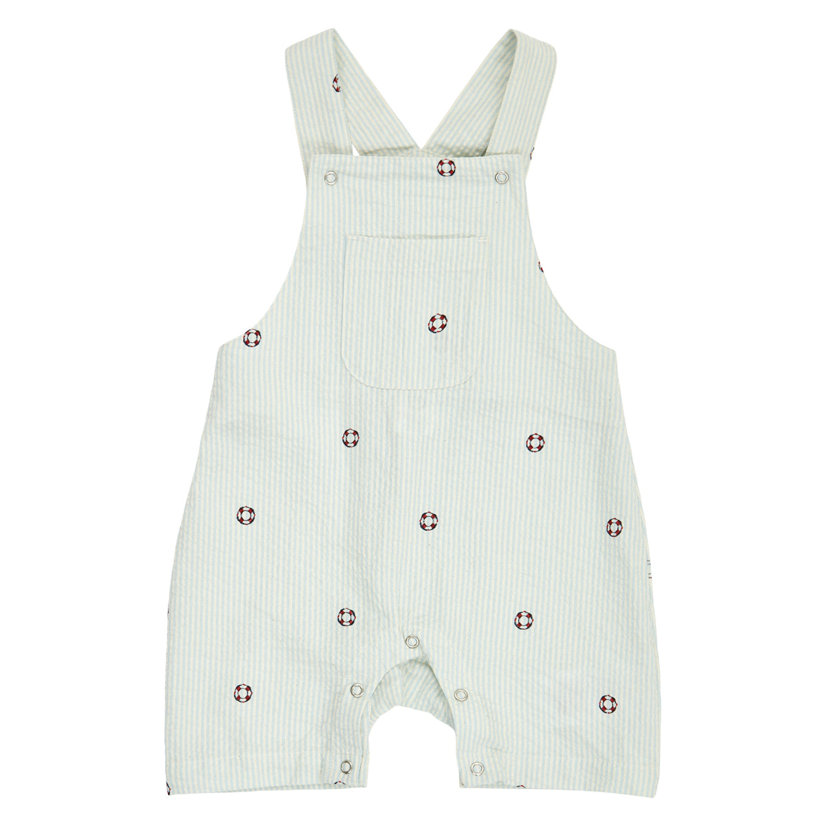 MÜSLI by Green Cotton | Seersucker Latzhose | Tofu/Ocean/Mineral red