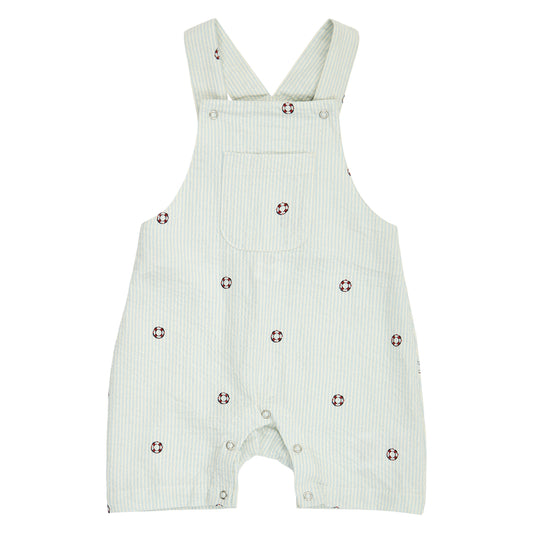 MÜSLI by Green Cotton | Seersucker Latzhose | Tofu/Ocean/Mineral red