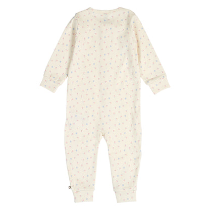 MÜSLI by Green Cotton | Spring Zip Strampler | Tofu/Nectar/shell blue