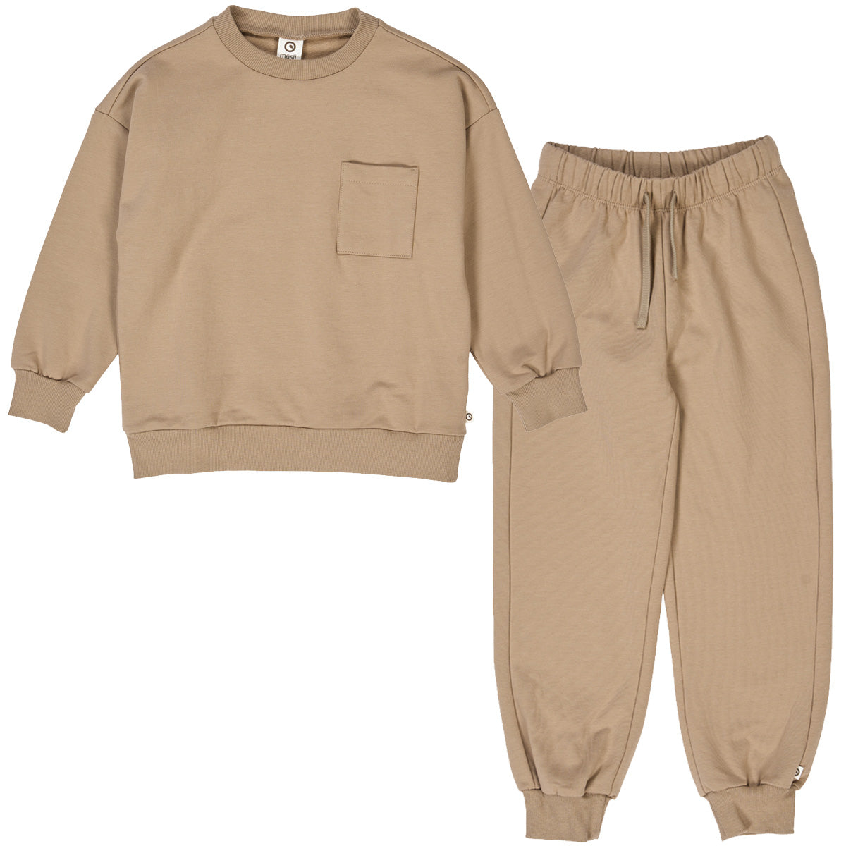 MÜSLI by Green Cotton | Cozy Me Pocket Sweat Set | Beige